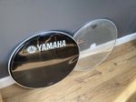 Yamaha by Remo Bass 22" Drum Heads (Pair) / Black & Clear free courier 