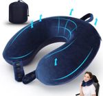 Travel Neck Pillow, Best Memory Foam Airplane Pillow for Head Support Soft