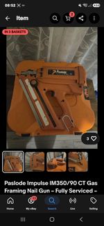 Paslode Impulse IM350/90 CT Gas Framing Nail Gun – Fully Serviced – Tool Only