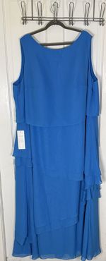 Wear Your Love Size 28 Blue Formal Gown Corset Back Jacket NWT Plus