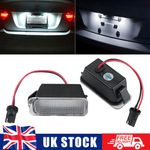 Pair LED License Number Plate Lights 6000K For JAGUAR XF Saloon X250 2008-2015