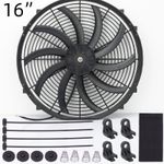 16" 16 Inch 120W 12V Universal Pull Car Electric Slim Radiator Cooling Fan
