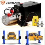 12V DC Double Acting Hydraulic Power Unit Pack Pump 6/10/15L Tank Car Lift Auto