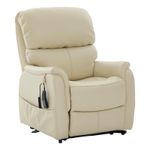 The Montreal - Dual Motor Riser Recliner Mobility Lifting Chair in Cream Leather