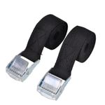 2x Heavy Duty Ratchet Tie Down Straps Car Roof Rack Belts Quick Release 40cm