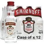 Case Of 12 X 5cl Smirnoff No. 21 Miniature Vodka 37.5% vol Bottles