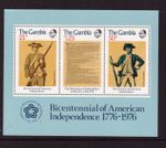 Gambia 1976 American Independence Anniv. sheet MNH mint stamps