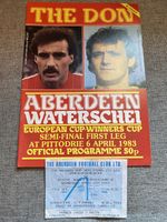 Aberdeen ECWC 83, 40th Anniversary, Aberdeen Vs Waterschei, Programme & Ticket