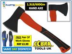 1.3lb 21oz Hand Axe Felling Hatchet Chopper Splitter Wood Hardwood Handle 23-53