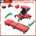 Mechanic Creeper 3-in-1 Z-Seat 36" Foldable Garage Roller Padded Tray 340 lbs UK