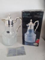 Sheraton Silver Plated Glass Claret Jug Wine Decanter Pitcher Italy 1.L NWT Box
