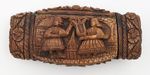 FRENCH ANTIQUE CARVED COQUILLA NUT SNUFF BOX 18TH CENTURY