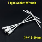 T - Bar Socket Spanner Socket Wrench Nut Spinner 6-19mm Extra Long