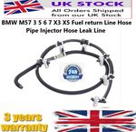 For BMW M57 3 5 6 7 X3 X5 Fuel return Line Hose Pipe Injector Hose Leak Line 24H