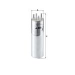 MANN Fuel Filter 276mm Height Fits VW California Caravelle Multivan Touareg