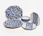 CATH KIDSTON 12  Piece Blue Strawberry Garden Fine China Dinnerware Set