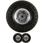 2 x 10" PNEUMATIC SACK TRUCK TROLLEY WHEEL BARROW TYRE TYRES WHEELS 4.10/3.5-4.0