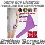 Female Urine Wee Funnel Portable Woman Ladies She Urinal Camping Travel Loo Pee.