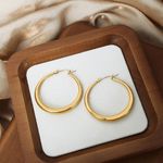 18ct Gold-Plated 40mm Sleek Hoop Earrings