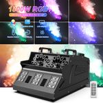 UKING 3000W Smoke Fog Bubble Machine 18LED RGB DMX Stage DJ Party Wedding Event