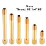 MALE TO FEMALE BRASS BSP THREAD EXTENSION CONNECTORS PIPE FITTING 1/8" 1/4" 3/8"
