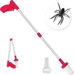 Foldable Spider Catcher Long Handle 82.5cm Bug Insect Remover Tool - Red