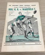 RUGBY LEAGUE PROGRAMME CHAMPIONSHIP FINAL HULL KR v WAKEFIELD 1968