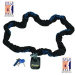 Oxford Monster Lock Motorcycle Security Chain and Padlock Sold Secure Gold - 2m