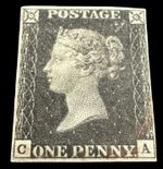 GB QV One Penny Black Very Clear Example Of Plate 8 Very Fine Used Four Margins