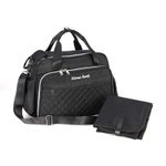 Mamas Ready Changing Bag. Nappy Bag With Portable Changing Mat Black Colour