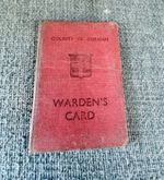 WW2 ARP Air Raid Warden Warrant Appointment Card ID original 