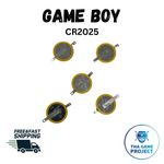 5 x Tabbed CR2025 3V Batteries – Ideal for Game Boy Cartridge Replacement