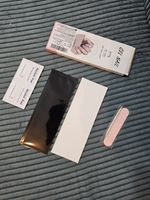 JMEOWIO Pink Glitter Semi-Cured Gel Nail Strips Wraps UV LED Nail Stickers