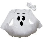 Ghost Face Baby Dress Tutu White - 3-6 Months