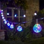 Multi-Coloured Garden String Lights Globe Pack of 20 Firefly Festoon LED Outdoor
