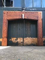 Reclaimed antique solid oak fire surround Art deco style