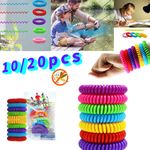 20 Pack Mosquito Repellent Bracelets All Natural, Deet Free and Waterproof Bands
