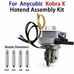 For Anycubic Kobra X Hotend Assembly Kit with Strain Gauge 0.25-0.8mm Nozzle lot