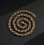 9ct Gold Plated 8mm Diamond Cut Belcher Chain | 16, 20, 24, 30 Inch | Men Women