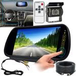 7" Car Rear view Mirror Monitor Backup 18 IR Reversing Camera 12V-24V Car Truck