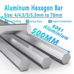 Aluminum Alloy Hexagon Bar 6061 Hexaginal Rod 4mm 4.5mm 5mm ~ 70mm Length 500mm