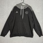 Notts County Cricket Club Hoodie Mens XL Adidas Training Pullover Black Grey