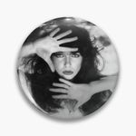 Kate Bush Black & White Portrait 1980's Pop Music Handmade 32mm Pin Button Badge