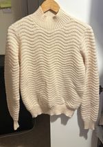 YAS /Y.A.S Cream Knit high Neck Pullover Jumper Size S