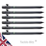 25-45cm Fishing Bank sticks BLACK Aluminium 16 mm Diameter, For Buzz bars alarms
