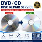 Disc Repair service for dvd cds only  Resurfaced clean cheap service uk