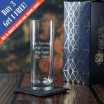 Personalised Engraved 315ml Tall Highball Glass with Gift Box