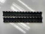 Pair of 19" 14U Double Top-Hat Rack Strip Rails - 62.5cm long