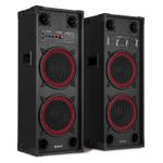 Fenton SPK210 2x10" Active Bluetooth Party Speaker Set - Home DJ Starter Package