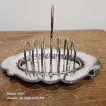 Antique Sheffield Silver Plated Toast Rack on Stand, See Details ...